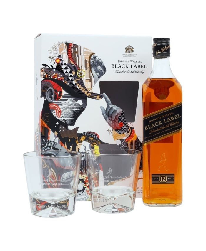 Johnnie Walker Black Label 2本セット Johnnie Walker Black Label Giftpack with 2 Highball Glasses