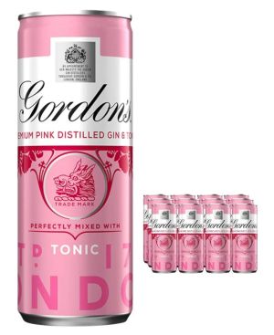 Gordons Pink Gin and Tonic 12x25cl