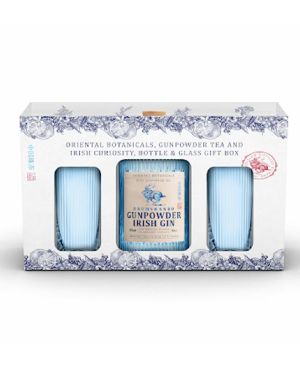 Drumshanbo Gunpowder Irish Gin Gift Pack with 2 Glasses 70cl