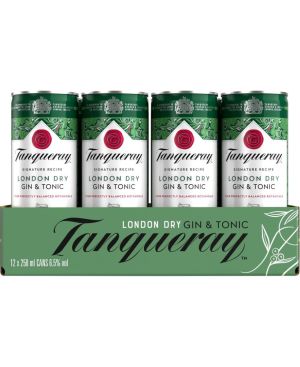 Tanqueray London Dry Gin & Tonic 12x25cl